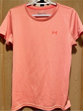 Under Armour Neon Orange Short Sleeve Activewear Top